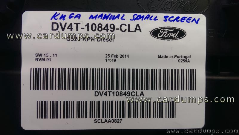 Ford Kuga 2014 dash 24c32 DV4T-10849-CLA