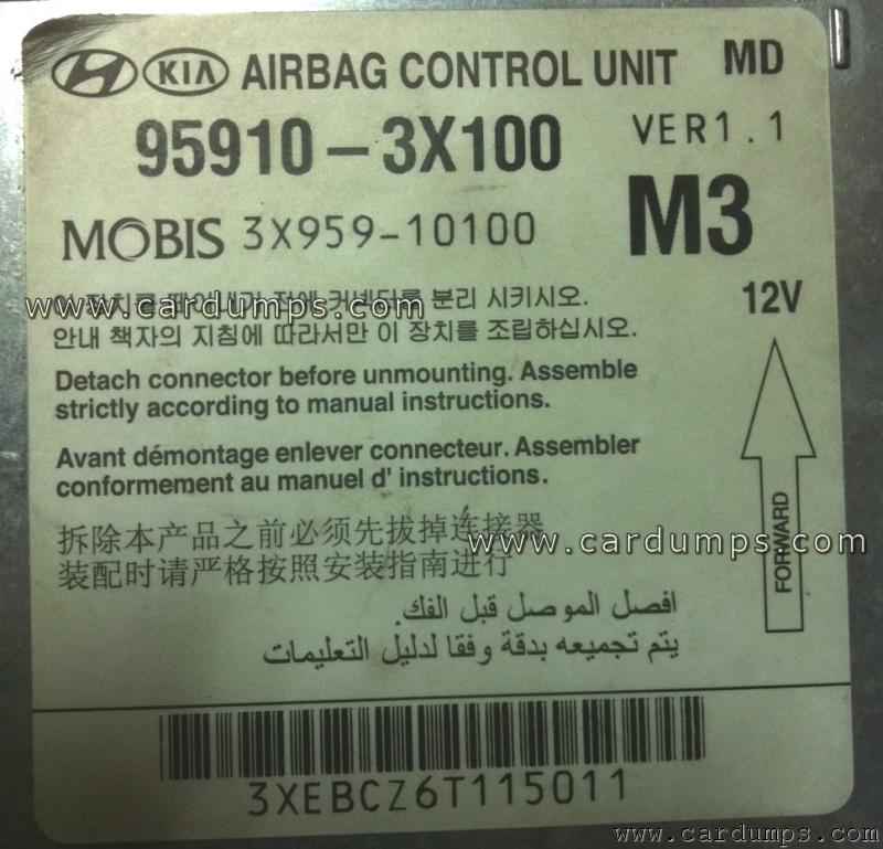 Hyundai Elantra 2012 airbag 95128 95910-3X100 Mobis 3X959-10100