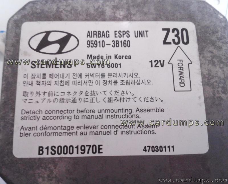 Hyundai Equus airbag 95080 95910-3B160 Siemens 5WY66001
