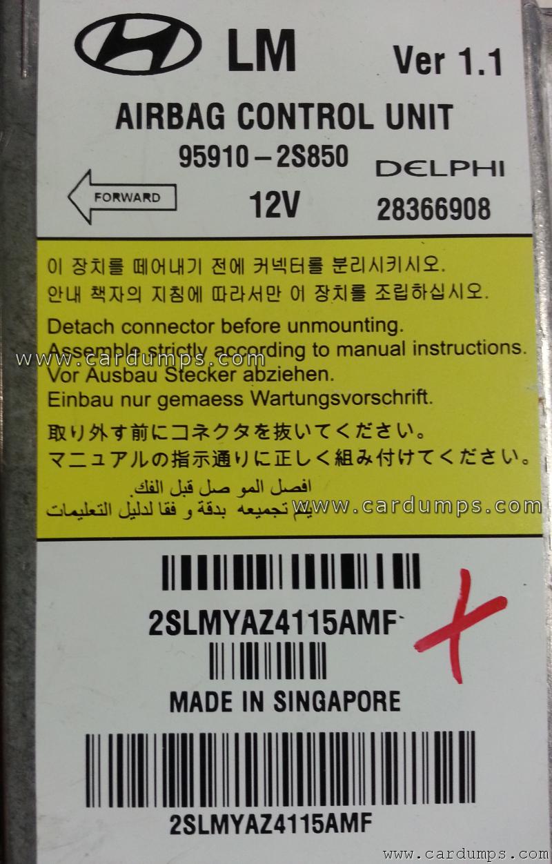 Hyundai IX35 airbag 25320 95910-2S850 Delphi 28366908