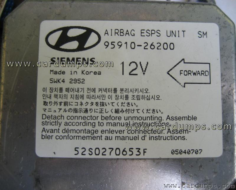 Hyundai Santa FE airbag 95080 95910-26200 Siemens 5WK42952