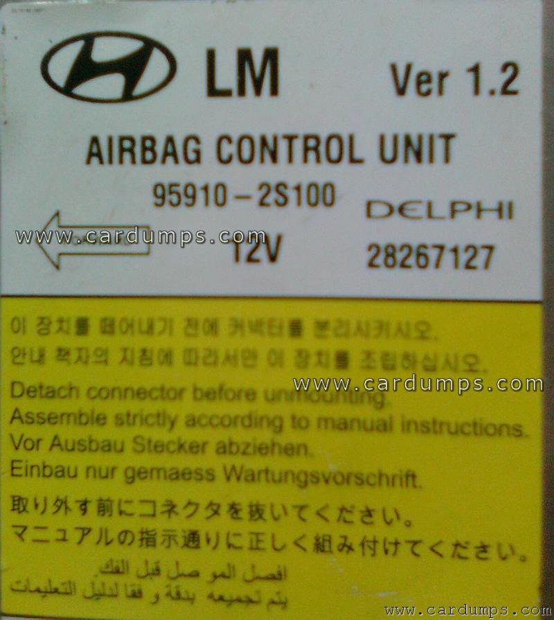 Hyundai Solaris airbag 95320 95910-2S100 Delphi 28267127
