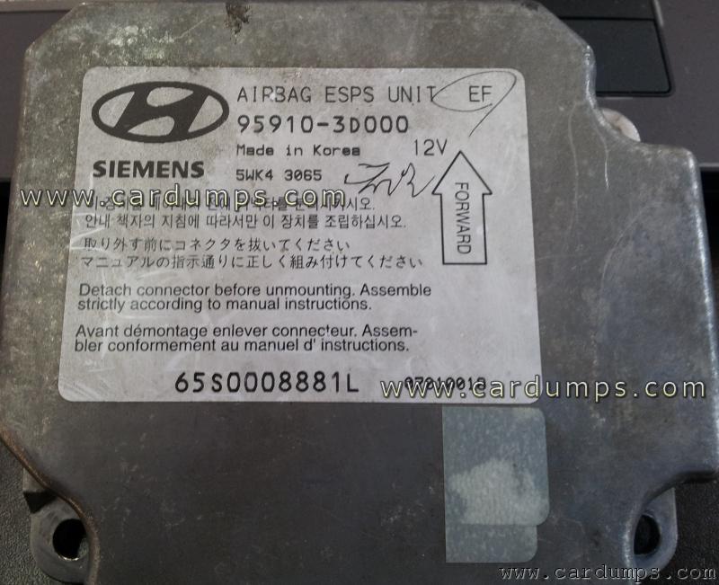 Hyundai Sonata airbag 95080 95910-3D000 Siemens 5WK43065