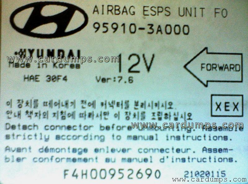 Hyundai Trajet airbag 68HC11E9 95910-3A000