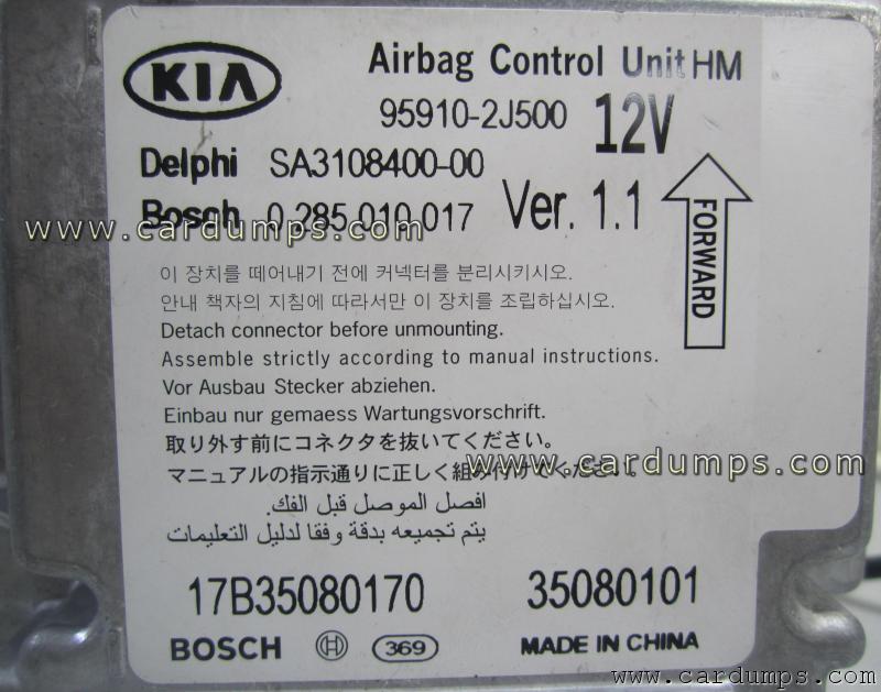 Kia Mohave airbag 95640 95910-2J500 Delphi SA3108400-00 Bosch 0 285 010 017