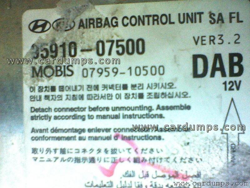 Kia Morning airbag 25320 95910-07500 Mobis 07959-10500