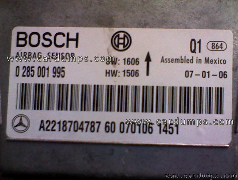 Mercedes W221 airbag 95640 A 221 870 47 87 Bosch 0 285 001 995
