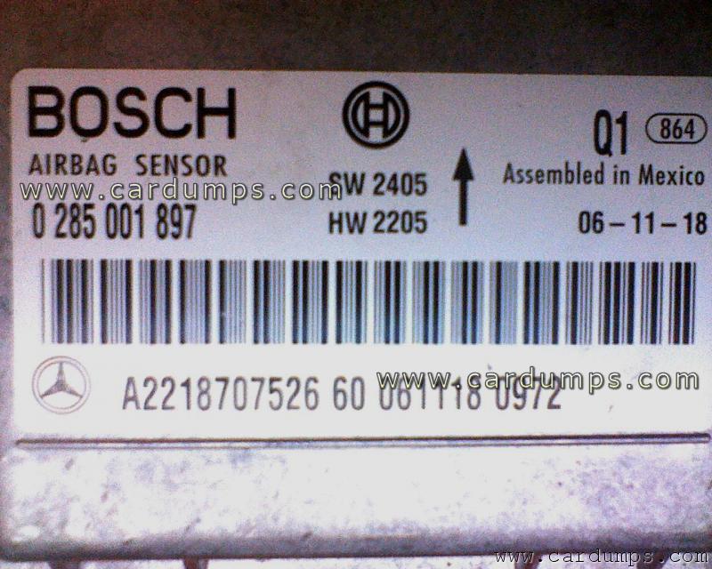 Mercedes W221 airbag 95640 A221 870 75 26 Bosch 0 285 001 897
