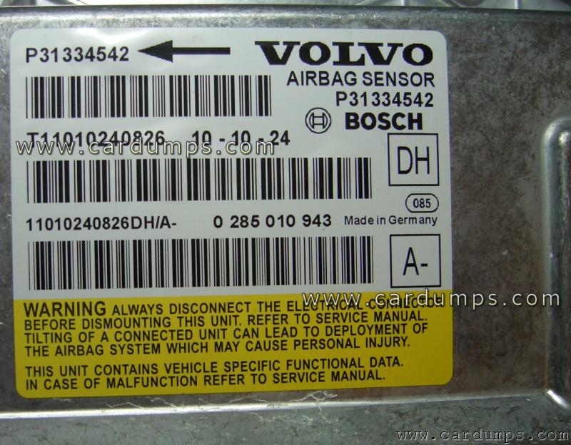 Volvo S60 airbag 95128 P31334542 Bosch 0 285 010 943