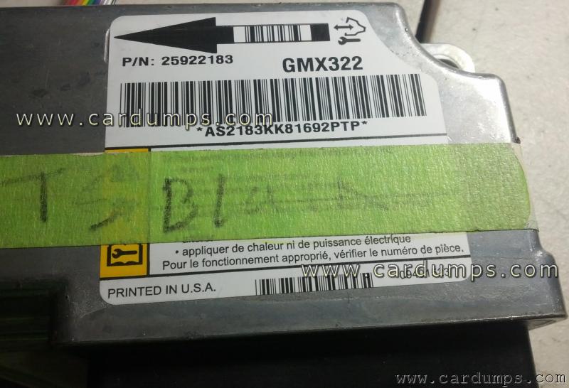 Cadillac CTS 2009 airbag 95160 25922183
