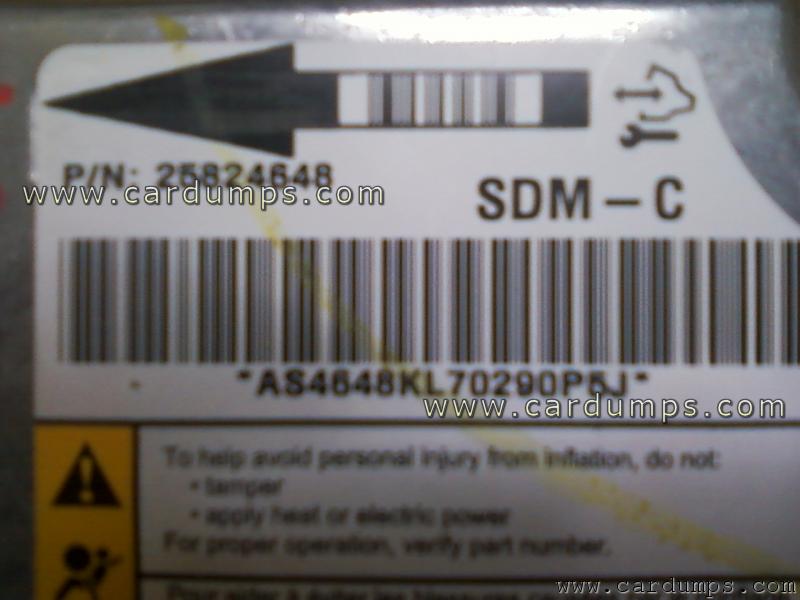 Cadillac SRX 2007 airbag 95160 25824648