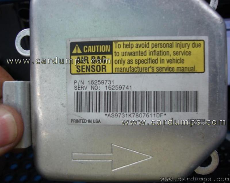 Chevrolet Corvette airbag 68HC11E9 16259731 16259741