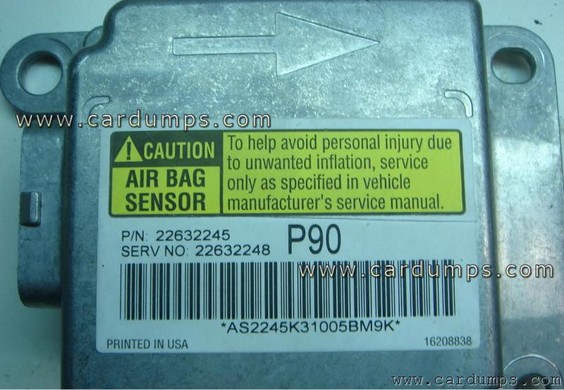 Chevrolet Malibu 2001 airbag 68HC908AS20 22632245 22632248