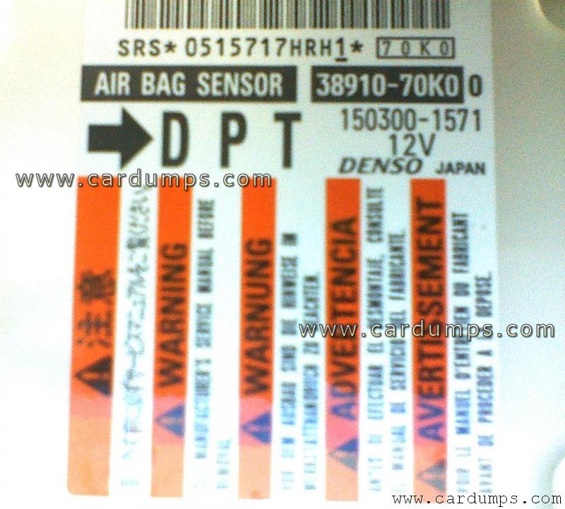 Suzuki Alto airbag 93c56 38910-70K00 Denso 150300-1571