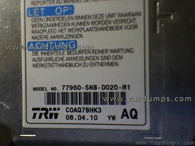 Honda Civic airbag 95640 77960-SNB-D020-M1