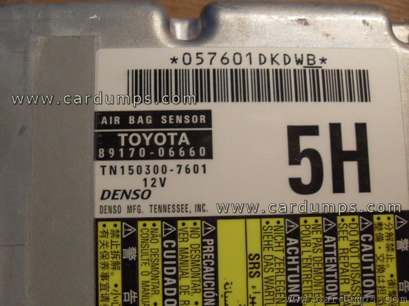 Toyota Camry 2012 airbag 93c66 89170-06660 Denso TN150300-7601