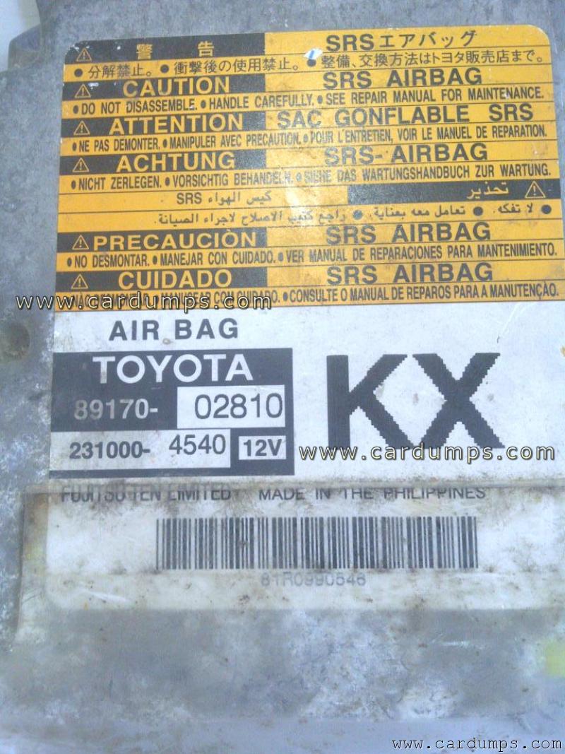 Toyota Corolla airbag 93c56 89170-02810 Fujitsu Ten 231000-4540