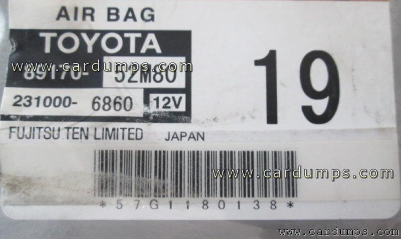 Toyota Vios 2011 airbag 93c66 89170-52M80 Fujitsu Ten 231000-6860