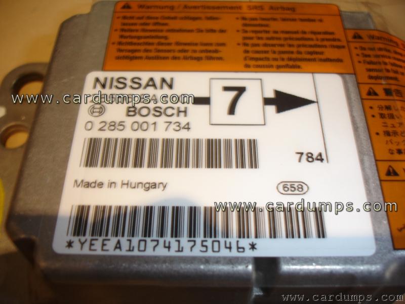 Nissan Navara 2007 airbag 68HC912B32 28556 EA10C Bosch 0 285 001 734