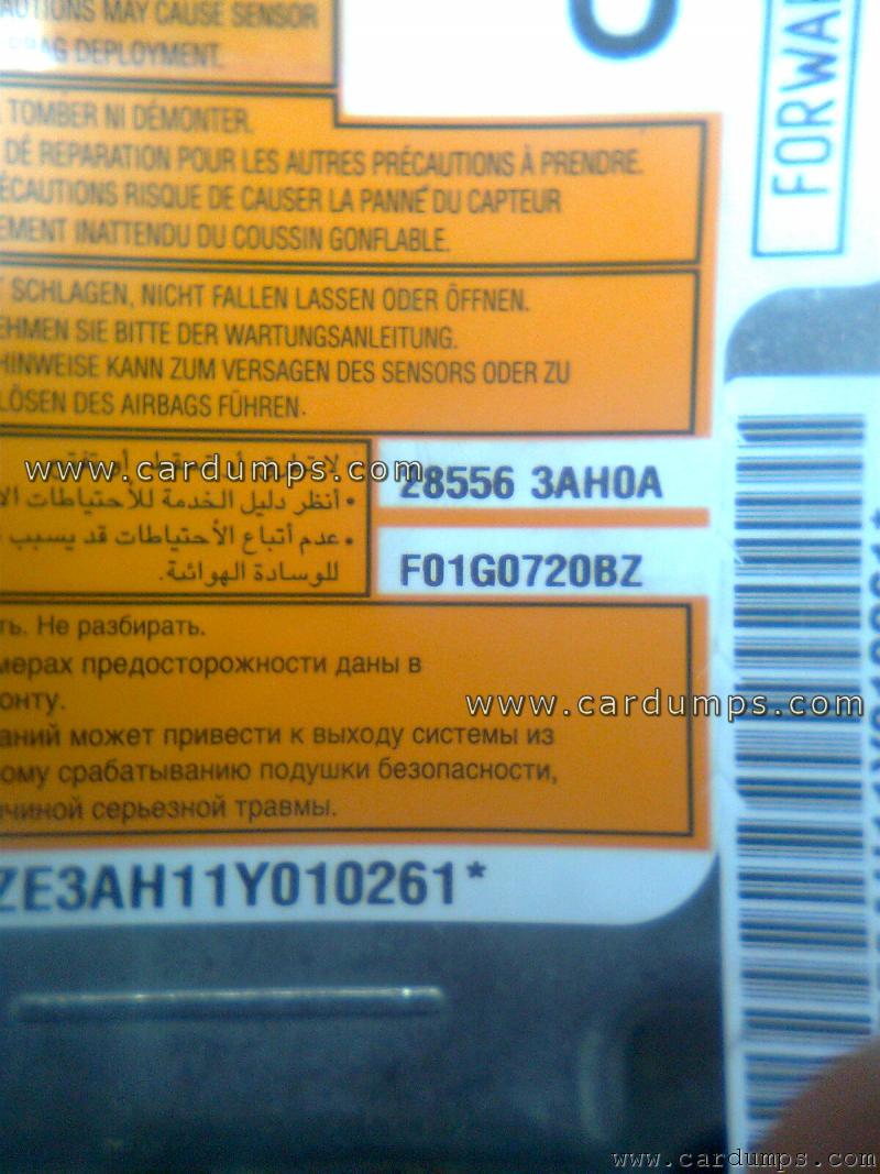 Nissan Versa airbag 95320 28556 3AH0A Bosch F01G0720BZ