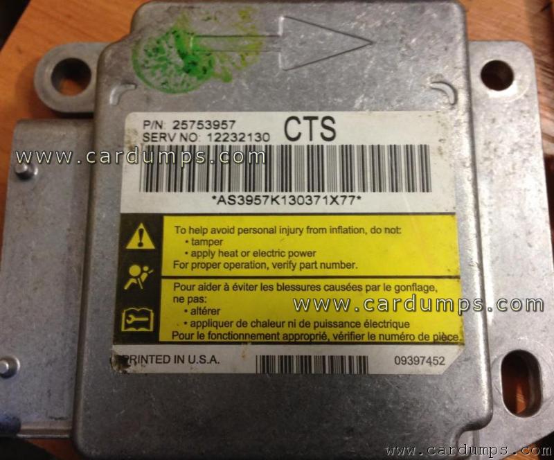 Cadillac CTS 2003 airbag 68HC908AS60 25753957