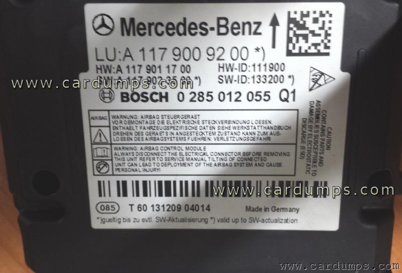 Mercedes C117 2014 airbag 95256 A 117 900 92 00 Bosch 0 285 012 055