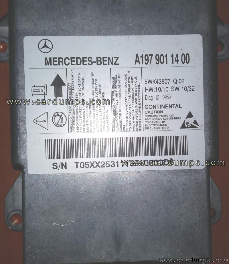 Mercedes C197 airbag 25640 A197 901 14 00 Continental 5WK43807