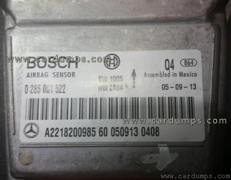 Mercedes W221 airbag 95640 A221 820 09 85 Bosch 0 285 001 522