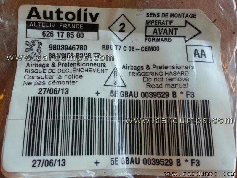 Peugeot 308 2012 airbag 95320 98 039 467 80 Autoliv 626 17 85 00