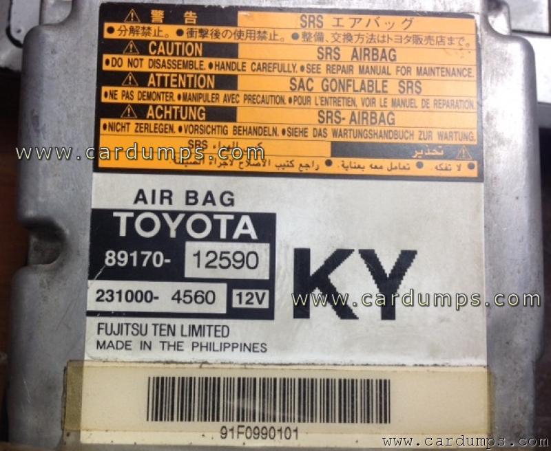Toyota Corolla 2010 airbag 93c57 89170-12590 Fujitsu Ten 231000-4560