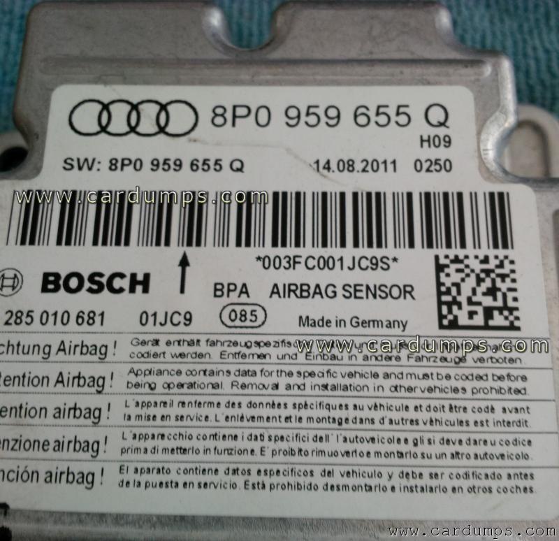 Audi A3 2012 airbag 95640 8P0 959 655 Q Bosch 0 285 010 681