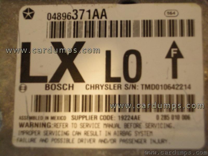 Chrysler 300C 2006 airbag 95320 TMD010642214 Bosch 0 285 010 006