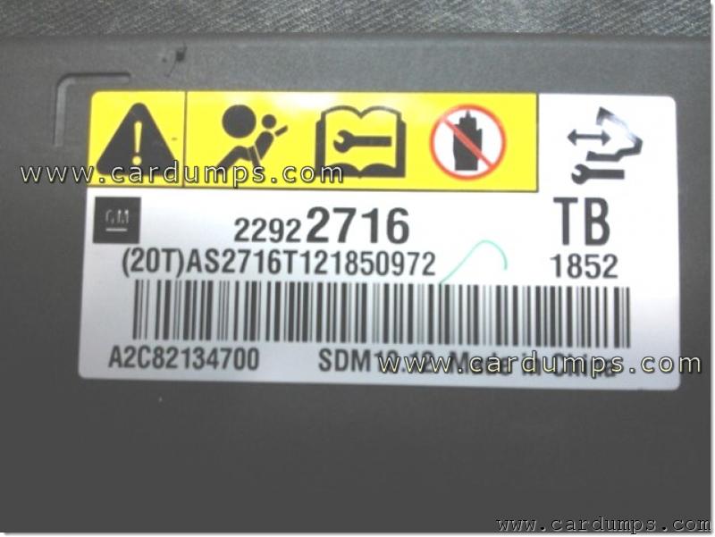 Chevrolet Aveo 2012 airbag 9S12XDT384 22922716