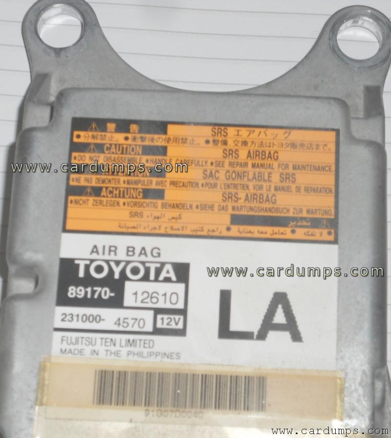 Toyota Corolla airbag 93c66 89170-12610 Fujitsu Ten 231000-4570