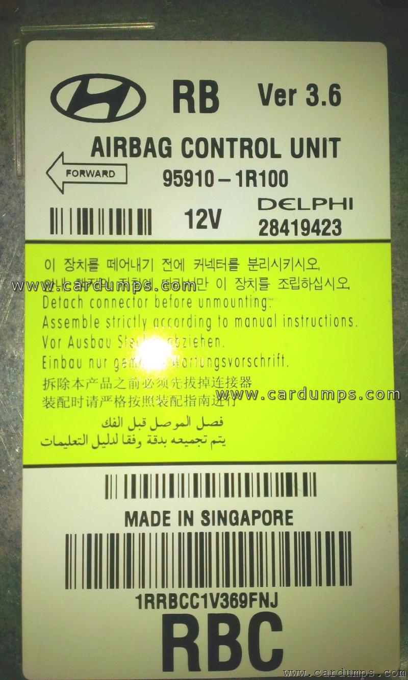 Hyundai Accent airbag 95320 95910-1R100 Delphi 28419423