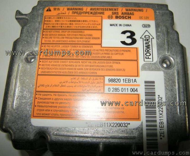 Nissan 370Z 2012 airbag 95640 98820 1EB1A Bosch 0 285 011 004