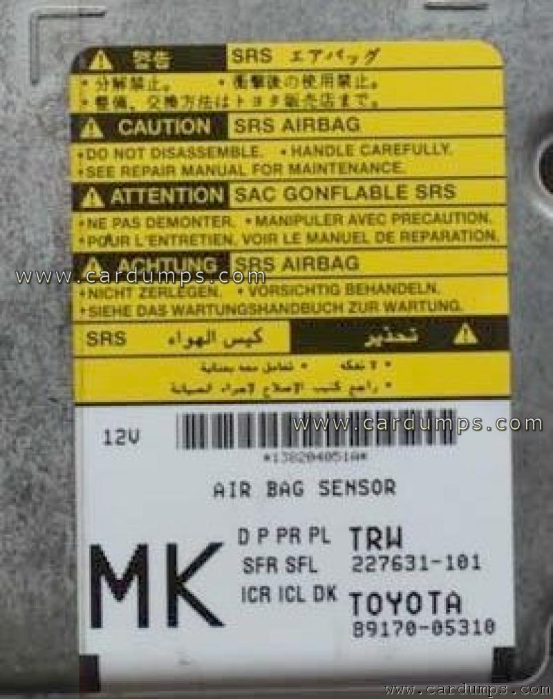 Toyota Avensis 2012 airbag 95160 89170-05310 TRW 227631-101
