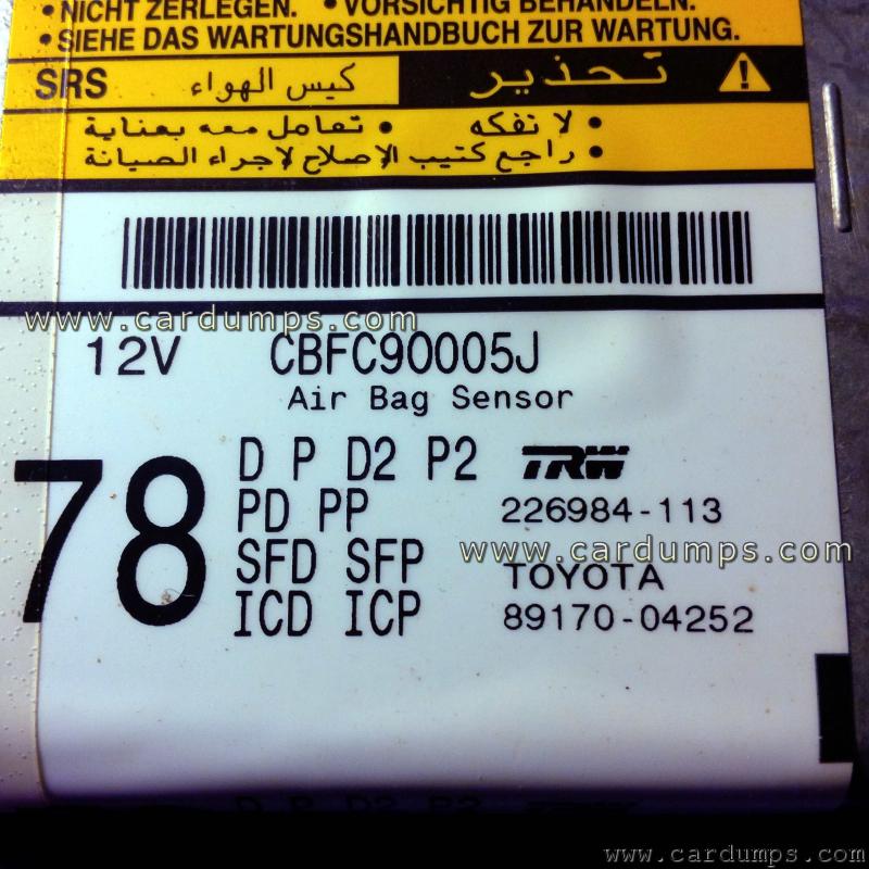 Toyota Tacoma 2013 airbag 95160 89170-04252 TRW 226984-113