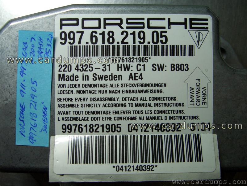 Porsche 911 2007 airbag 95320 997.618.219.05