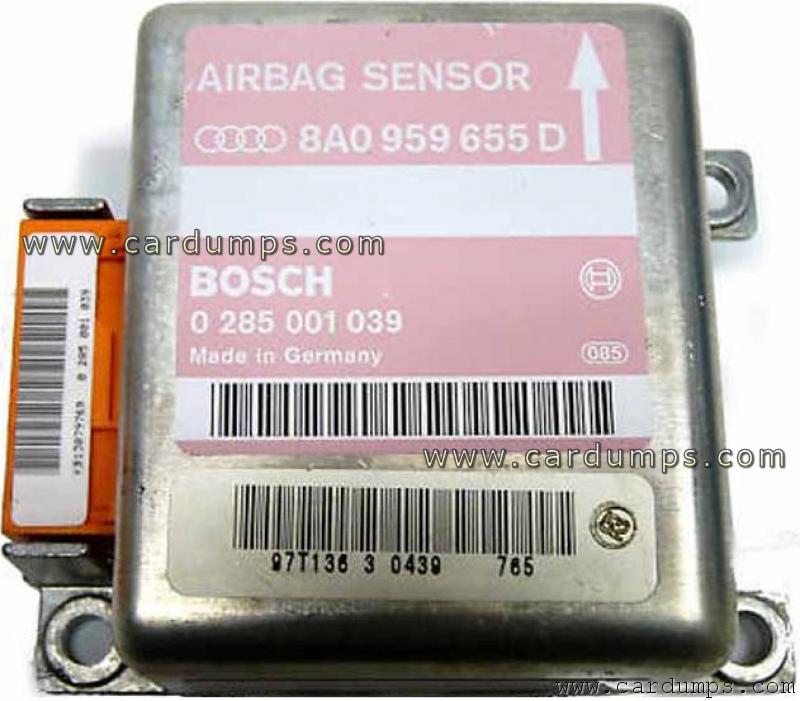 Audi A4 airbag 68HC11E9 8A0 959 655 D Bosch 0 285 001 039