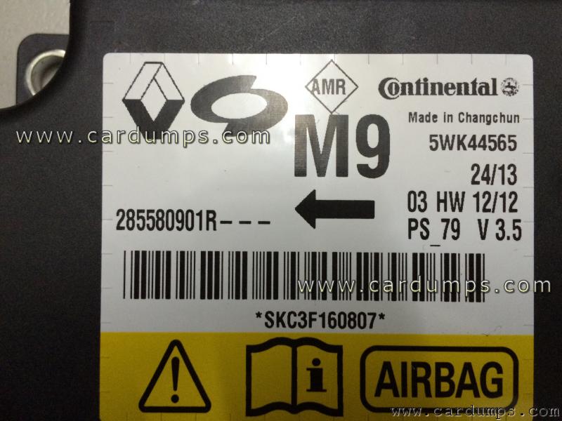 Renault Fluence 2013 airbag 95640 285580901R Continental