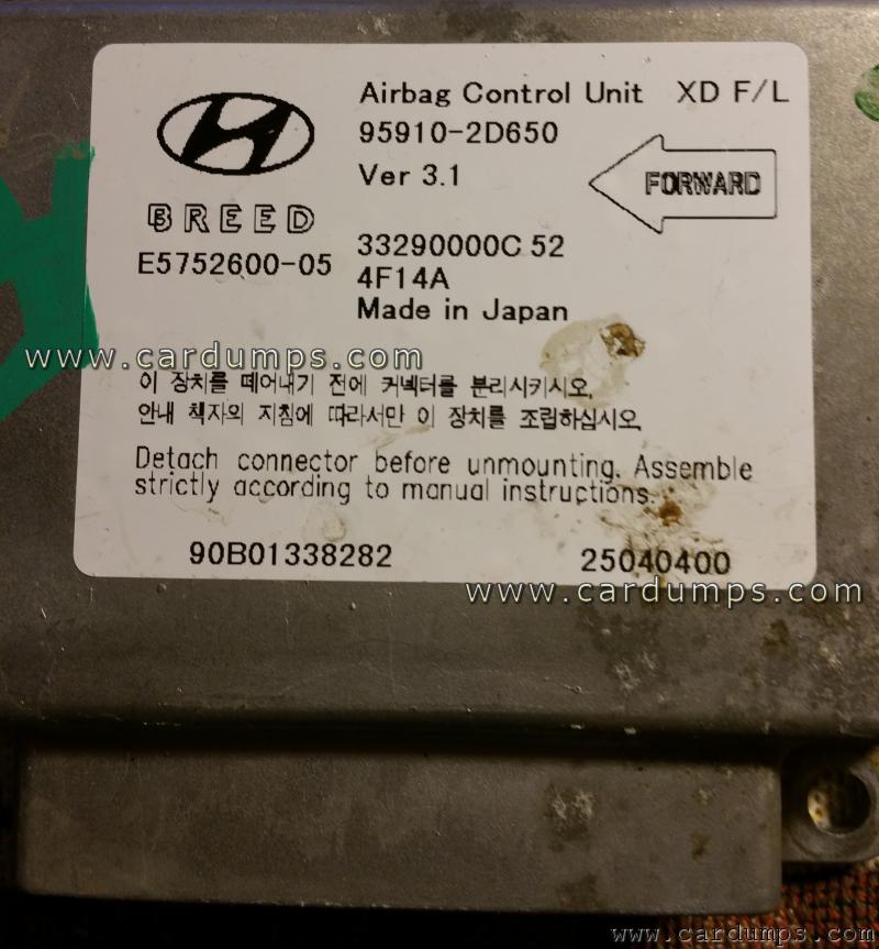 Hyundai Elantra airbag 95160 95910-2D650 v3.1