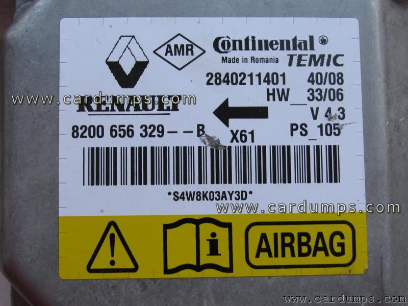 Renault Kangoo airbag 95160 8200 656 329 Continental 2840211401