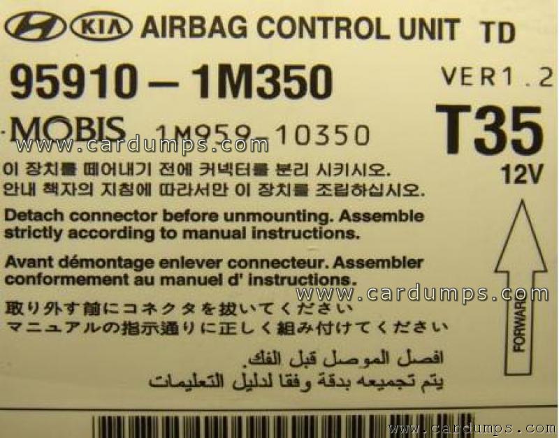 Kia Cerato 2011 airbag 95256 95910-1M350 Mobis 1M959-10350 v1.2