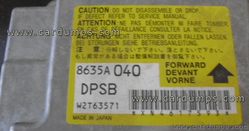 Mitsubishi Galant 2006 airbag 25160 8635A040 DPSB W2T63571