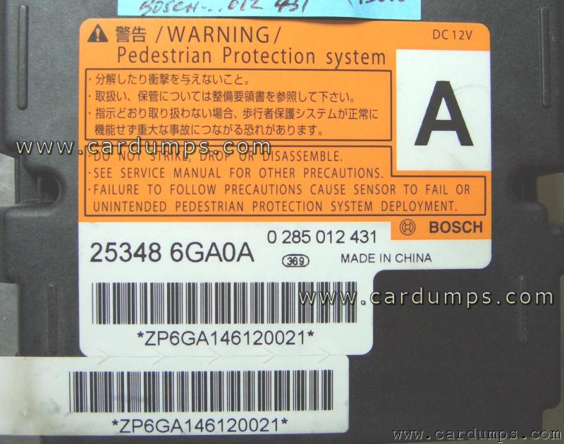 Nissan 370Z airbag 95640 25348 6GA0A Bosch 0285012431