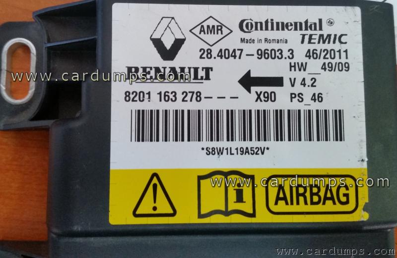 Nissan NP200 airbag 95160 8201 163 278 ContinentaL