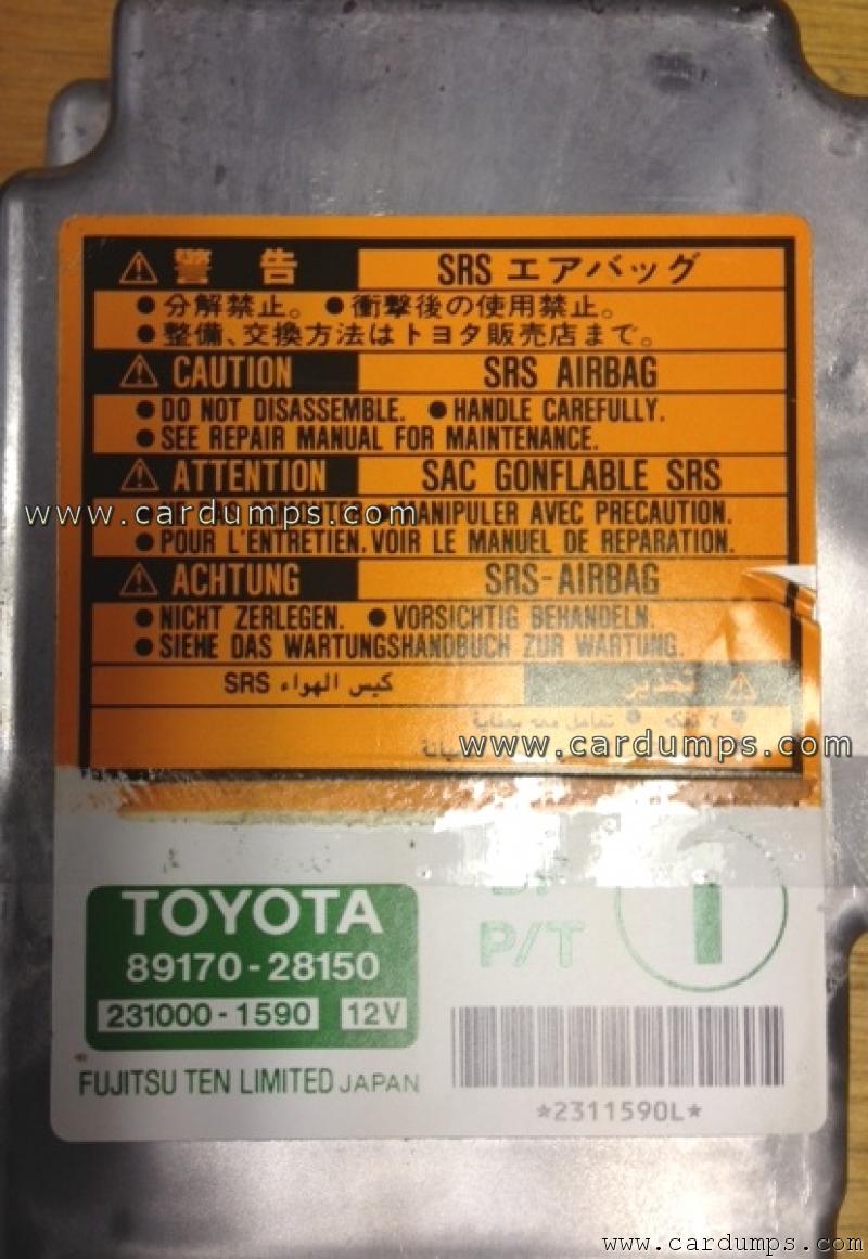 Toyota Spacio 2000 airbag 24LC02 89170-28150 Fujitsu Ten 231000-1590
