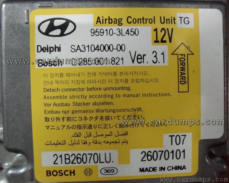 Hyundai Grandeur TG airbag 95320 95910-3L450 Delphi SA3104000-00 Bosch 0 285 001 821
