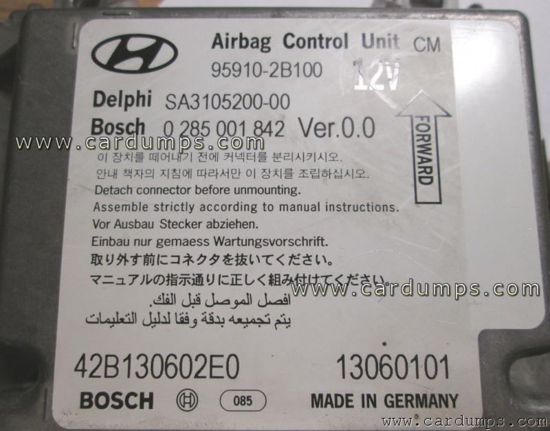 Hyundai Santa FE airbag 95320 95910-2B100 Delphi SA3105200-00 Bosch 0 285 001 842